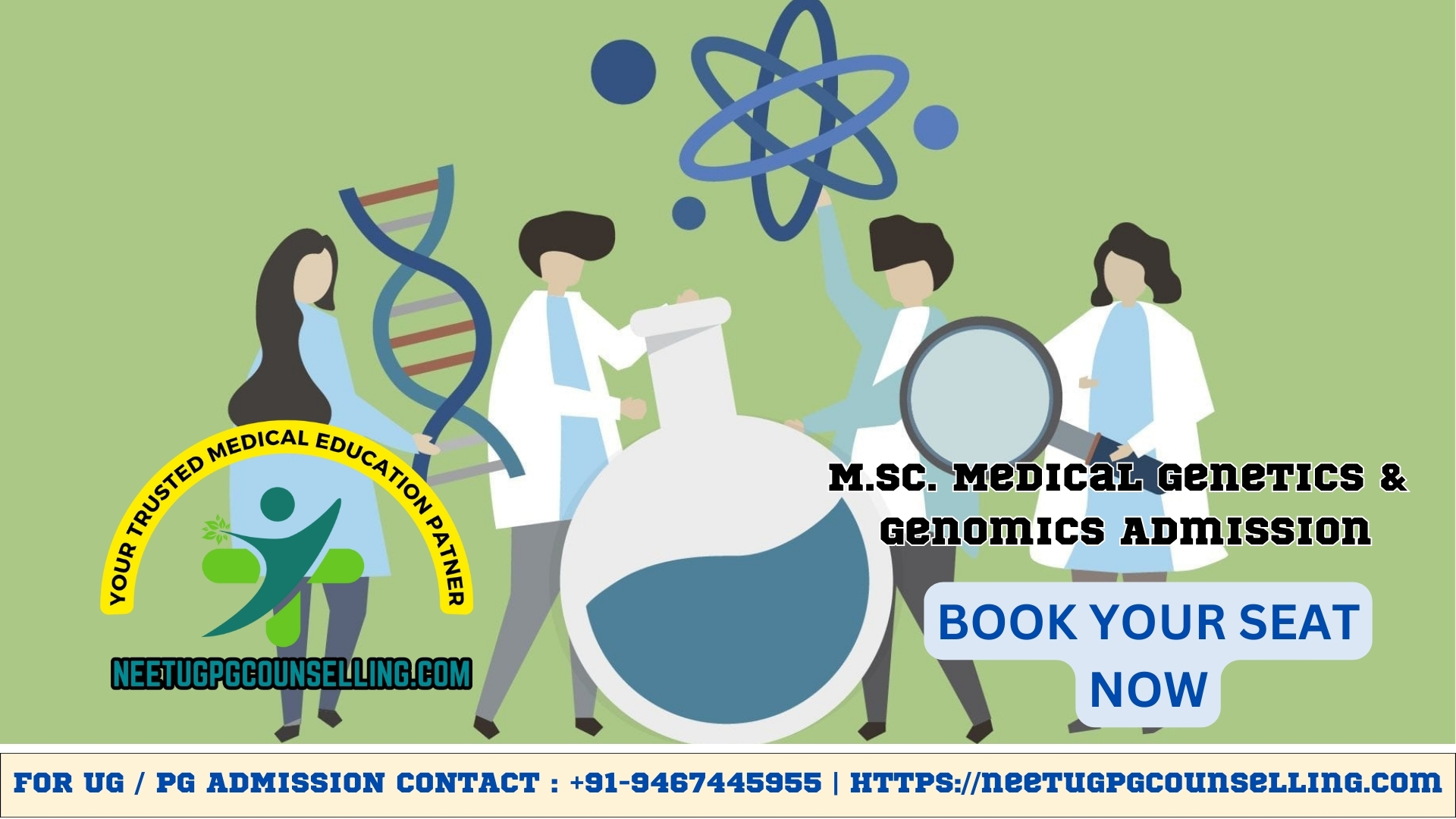 M.Sc. Medical Genetics & Genomics: Admissions, Courses Offerd, Fees Structure, Cutoff, Counselling